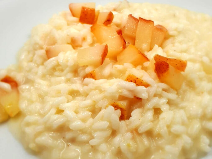 risotto taleggio pere